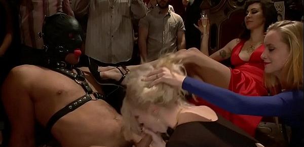  Taped blonde slave rough public fucked